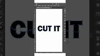 How to cut a text using the knife tool in Adobe illustrator