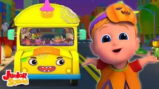 Ruedas De Halloween En El Bus Canción De Coche Espeluznante Y Rima De Dibujos Animados