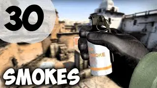 CS:GO 30 DUST 2 SMOKES in 7 minutes | КС:ГО 30 СМОКОВ НА ДАСТЕ 2 за 7 минут