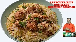Left Over Rice Boneless Chicken Instant Biryani - Chicken Biryani Masaladar   vahcef cooking