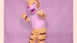 Happy Tiger In White Shirt Mascot Costumes Animal
