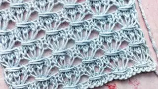 Эффектный ажурный узор спицами для джемпера, топа 🔥 Новый узор для вязания