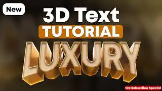 FREE 3D Text Photoshop Cinema 4D. 100 Sub Special