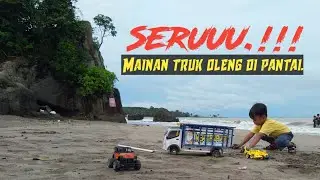 LIBURANKU ‼️ main miniatur truk oleng di pantai Anyer @arsacool09