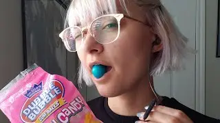 ASMR | Lo-Fi Gumball Chewing w/ Breathy Whispering, Bubble Gum Popping, & Package Crinkling