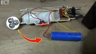 How to replace Led torch Light battery into 18650 at home