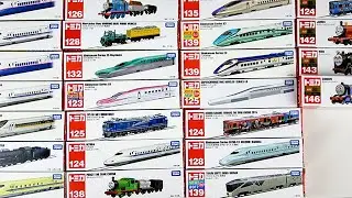 ロングトミカの「新幹線、電車、機関車」レール走行の鉄道車両を完全コンプリート24台