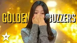 14 yr old wins golden buzzer !!