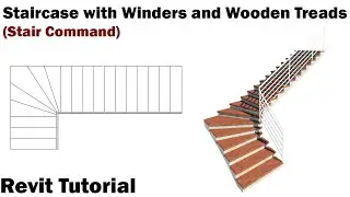 Revit Tutorial - Staircase with Winders & Wooden Treads (Stair Command)