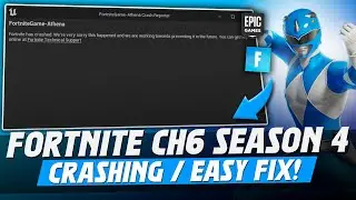How To Fix Fortnite Chapter 6 Season 4 Crashing on PC | FortniteGame-Athena Crash Reporter Fix