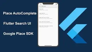 Place AutoComplete SDK in Flutter