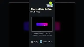 Glowing Button Hover Click Effect 🤯 