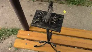 Самодельная пепельница на подставке - художественная ковка металла