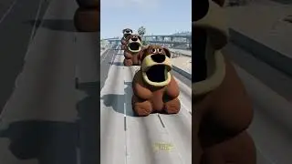 ALL SIZE FREDDY FAZBEAR VS Cement Truck #shorts