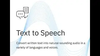 Watson Text to Speech Transformation Play