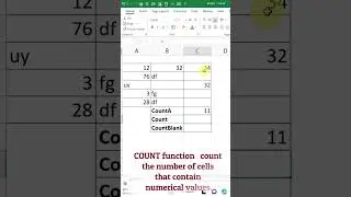 Count,CountA &CountBlank