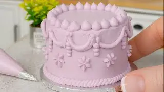 Винтажный Мини Торт! 😍 Украшение Мини Торта 🤗 Мини Кухня