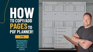 How To Copy and Add Pages to PDF Digital Planner For Remarkable 2, GoodNotes, Noteshelf