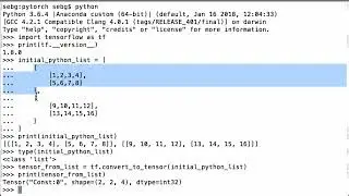 Convert List To TensorFlow Tensor