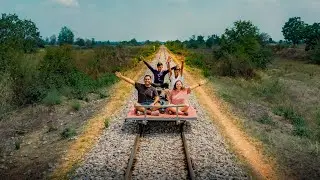 Viajamos en un tren de bambú (Battambang en 1 día) | Camboya 4K