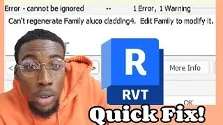Can't regenerate Family casework 1, edit family to fix it, Revit |Quick Fix|