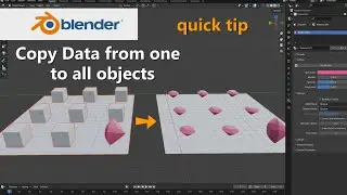 Blender Quick Tip Copy Data from object to object Link Data properties