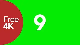 Animation Number (9) Green Screen - Free 4K