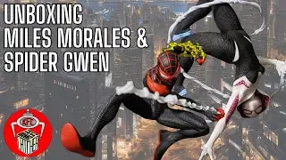 UNBOXING & REVIEW ACTION FIGURE MARVEL SPIDER MAN ACT/CUT PREMIUM FIGURE MILES MORALES & SPIDER-GWEN
