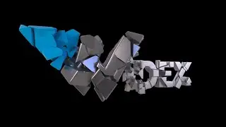 Анимация логотипа для голографического 3d вентилятора W i d e x
