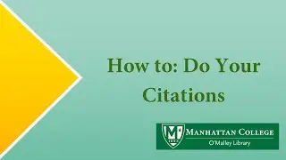 How to: Do Your Citations