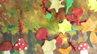 Осень в лесу. Пластилиновый мультфильм.