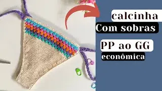 Calcinha biquíni de crochê econômico P/ M / G e GG - ​⁠