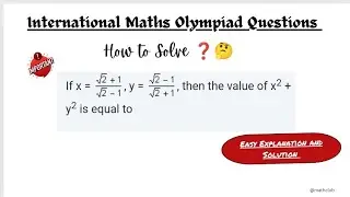 Italy-International Math Olympiad Questions 👍// You can solve this types of problems by this trick😎