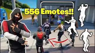 IKONIK Skin Flexing Rare Emotes & Emote Battling Players In Party Royale