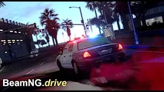 BeamNG.drive - Early Morning LAPD Pursuit with Traffic [Ultra Realistic Graphics]