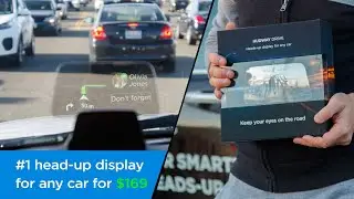 The best head-up display for your car. Set up once. Use daily.