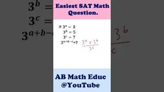 You Can't missed the Easiest SAT Math Question #satmath #mathhack #maths#exponentials  #satmathprep