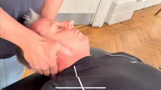 Neck adjustments from London Raynor massage course. Not to be practiced by untrained people.