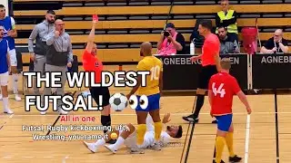 The Wildest Futsal Play the game has seen yet! 🌎👀 #futsal #allinone #play #rugby #ufc #kickboxing