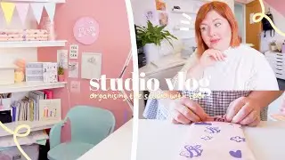 STUDIO VLOG (•́ε•̀) ~ Organising the Studio & Tour, Packing Etsy Orders, New Stationery & Packaging