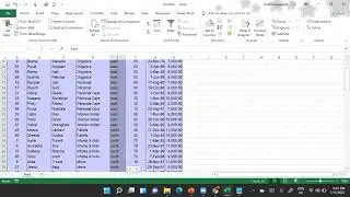Data Management Excel- multi column sort