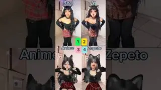 Real vs ai vs anime vs zepeto | Banana shake dance  #princesssachiko @zepetoofficial #tiktok #zepeto