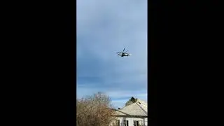 Russian jets and helicopters flying over the Donbass