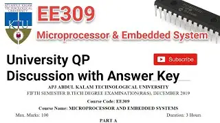 University QP | Discussion with Answer Key | EE309 Dec 2019