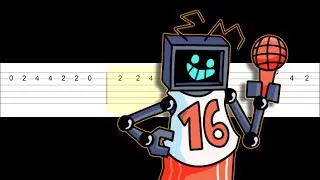 Friday Night Funkin' - Detected VS Hex Mod OST (Easy Guitar Tabs Tutorial)