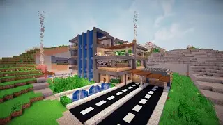 *M I N E C R A F T* Building giant modern mansion.(Relaxing)