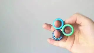 ANILLO MAGNETICO AZUL FIDGET TOY ANTI-ESTRES