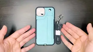 TOOVREN iPhone 13 Leather Wallet Case with Kickstand and Lanyard - Silent Unboxing