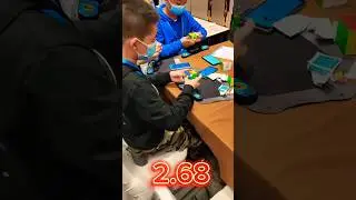 Rubik's cube world record 2.68 short