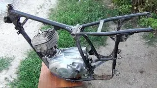 IZH Planet 5: Repair of fasteners on the frame and installation of the engine